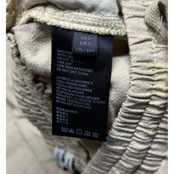 Urban Outfitters Oversized Beige Linen Blend Utility Joggers Womens S  Pockets - Picture 11 of 14